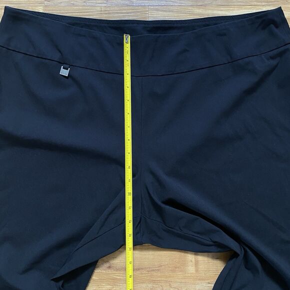 SLIM-SATION Multiples Women's 22W Black High Rise Straight Slimming Ankle Pants - Picture 7 of 13